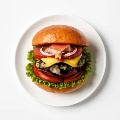 Champignon Zwiebel Burger
