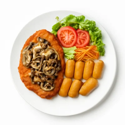 Zwiebel Champignon Schnitzel