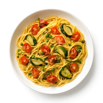 Spaghetti mit frischem Gemüse