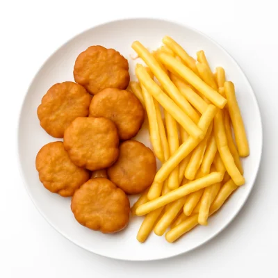 Chicken Nuggets mit Pommes