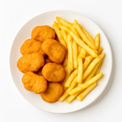 Pommes mit Nuggets
