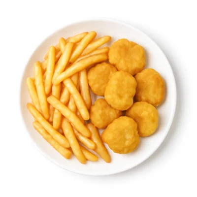 Chicken Nuggets 10 Stück mit Pommes