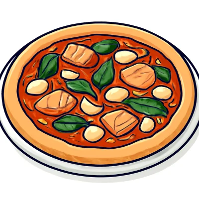 Pizza Salmone e Spinaci