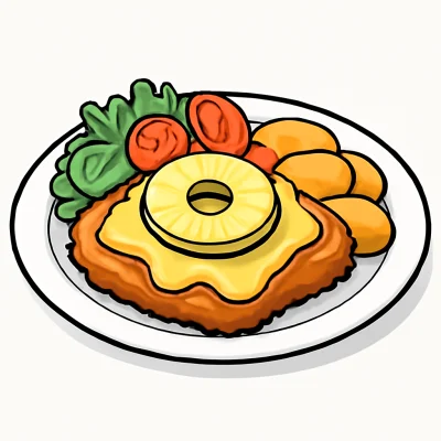 Hawaii Schnitzel (Schwein)