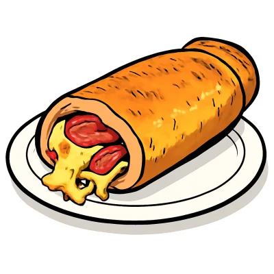 6 Stück gefüllt mit Käse und Salami