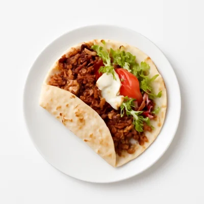 Türkische Pizza Drehspießfleisch