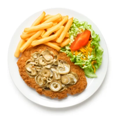 Schnitzel Funghi-Cipolla