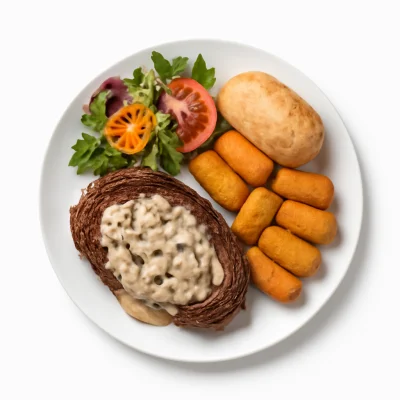 Rumpsteak mit Champignonrahmsauce