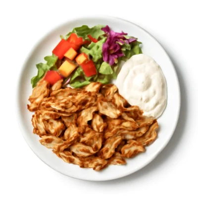 Drehspieß Teller Hähnchenfleisch