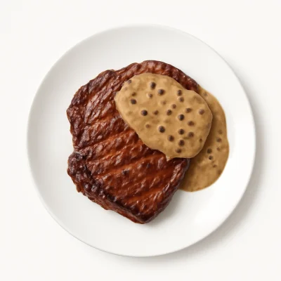 Rumpsteak mit Pfeffersauce