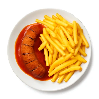 Currywurst mit Pommes