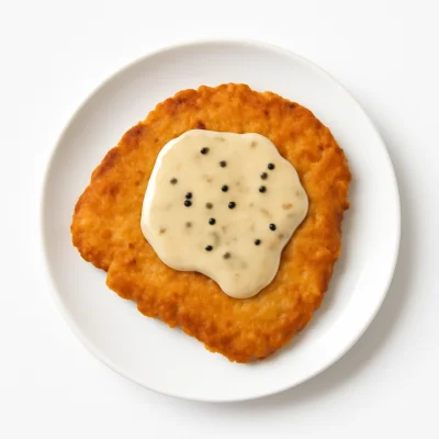 Schnitzel mit Pfefferrahmsauce