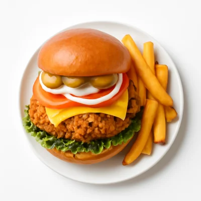 Crispy Chickenburger Menü