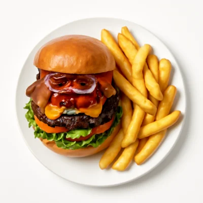 Barbecue Burger Menü