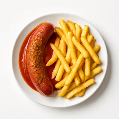 Currywurst mit Pommes