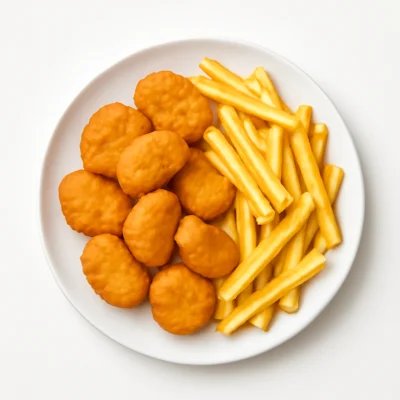 Chicken Nuggets mit Pommes