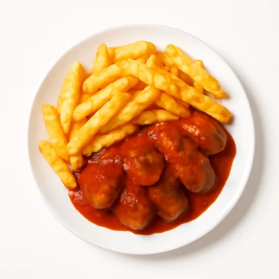 Currywurst mit Pommes