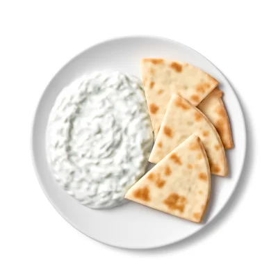 Portion Tzatziki mit Brot