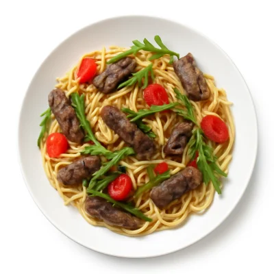 Spaghetti con Bistecca