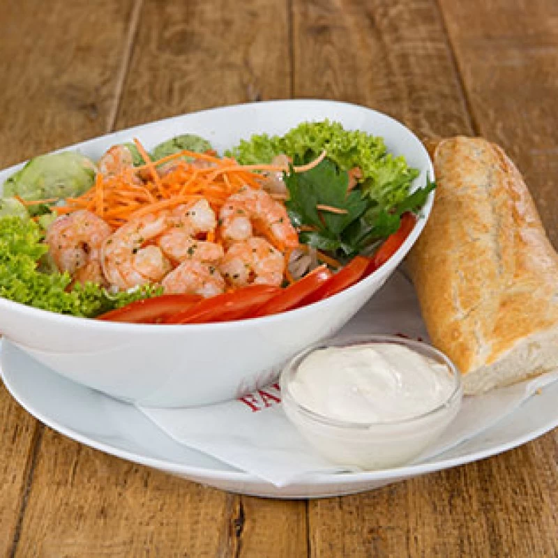 Großer Salatteller Garnelen 