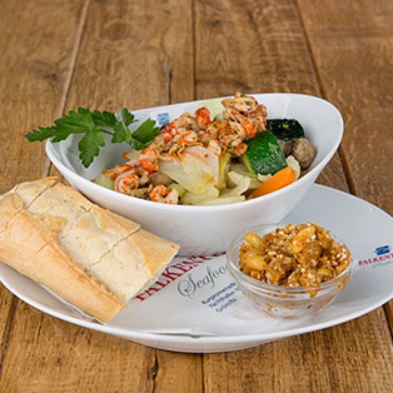 Portion Gemüse aus dem Wok
