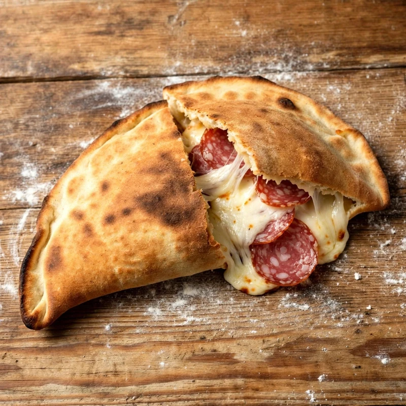 Gefülltes Pizzabrot (Salami)
