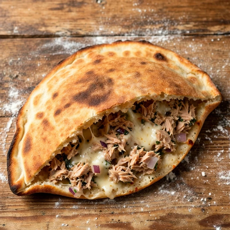 Gefülltes Pizzabrot (Thunfisch)